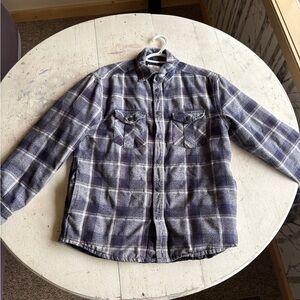 Plaid Button-Up Shirt Jacket
